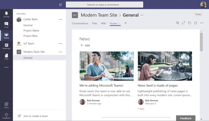 Sharepoint in Teams