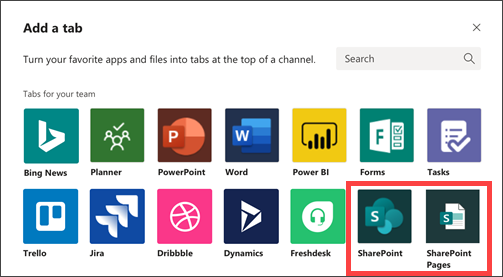 Sharepoint in teams